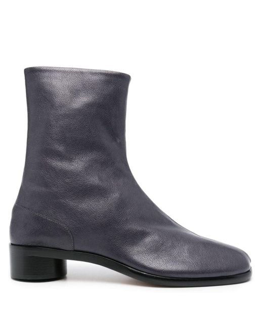 Maison Margiela Blue Tabi 60mm Leather Ankle Boots for men