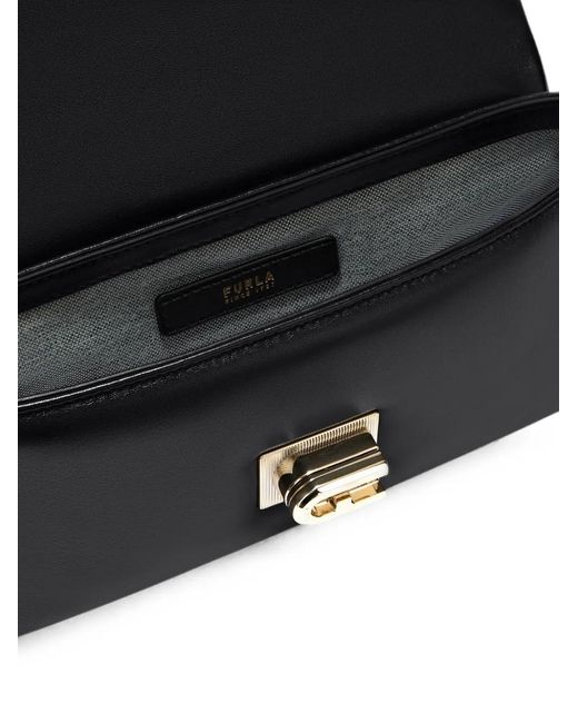 Furla Black Mini 1927 Quilted Crossbody Bag