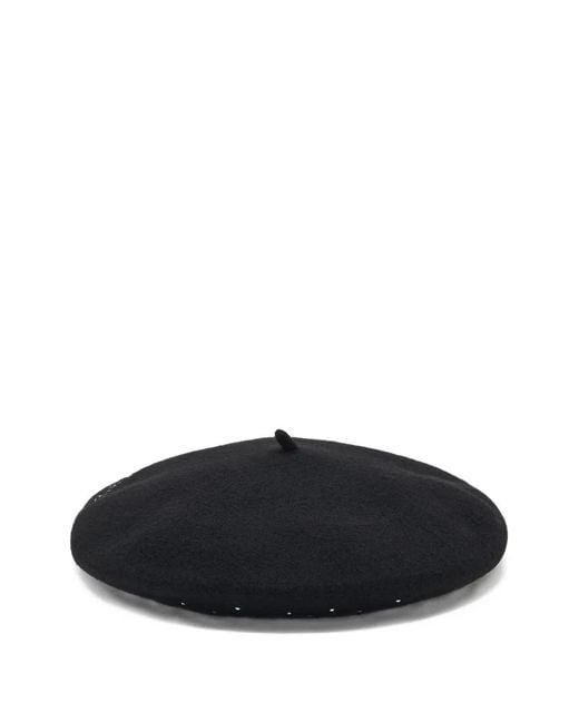 Emporio Armani Black Wool Basque Hat