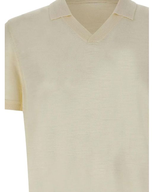 Boss White Silk T-Shirt for men
