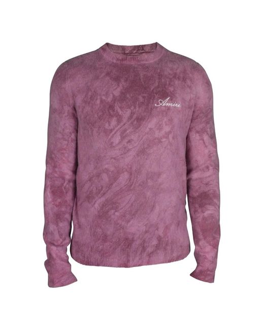 Amiri Purple Logo-Embroidered Sweater for men