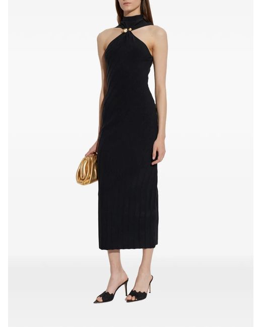 Gianvito Rossi Black Yvonne Lace-Panel Scalloped Mules