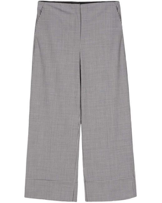Pantalon droit à carreaux Theory en coloris Gray