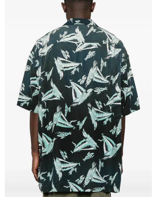 Maison Mihara Yasuhiro Overhemd Met Print in het Green voor heren