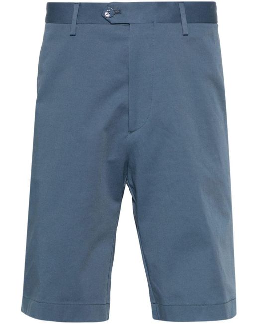 Etro Blue Pegaso-embroidered Cotton Shorts for men