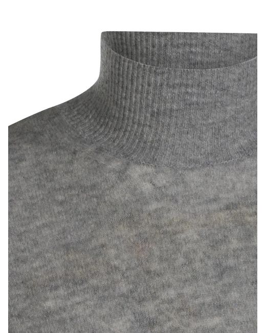 Altea Gray Roll-Neck Knitted Sweater for men
