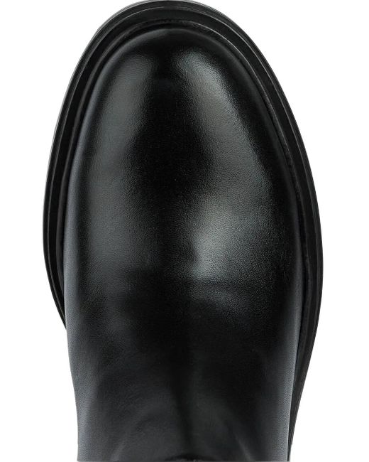 Geox Black Block-Heel Knee-High Boots