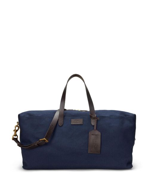 Ralph lauren men's leather duffle bag hotsell