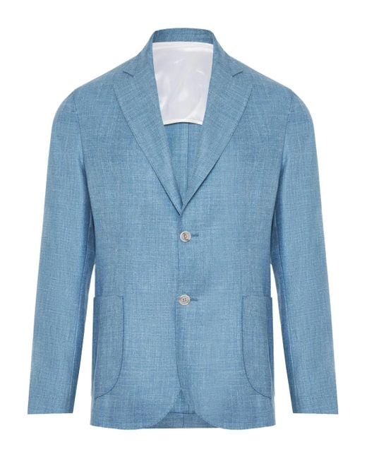 Barba Napoli Blazer Met Enkele Rij Knopen in het Blue voor heren