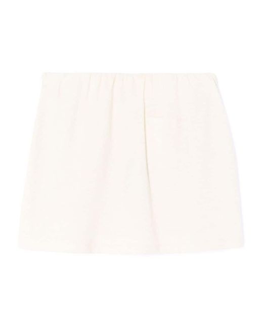 Re/done White Wrap Terry-cloth Skirt