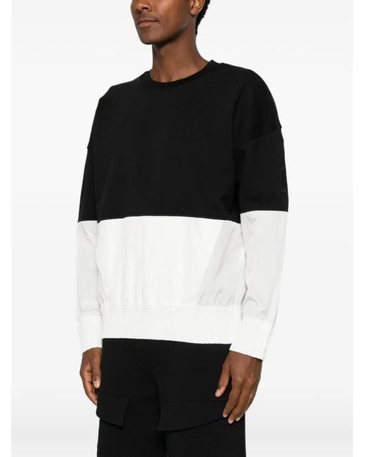 Neil Barrett Black Colour-Block Panelled Sweater for men