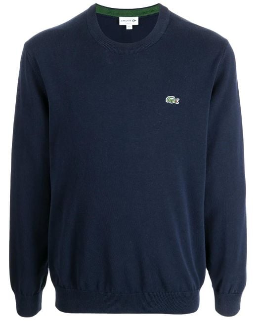 Lacoste Blue Logo Embroidery Sweatshirt for men