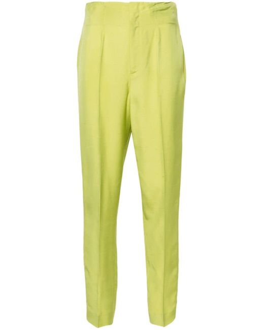 Ralph Lauren Collection High-waisted Slim-fit Trousers Yellow