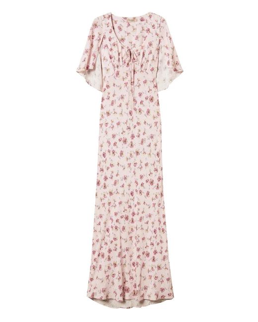 Twinset Pink Floral-Print Maxi Dress