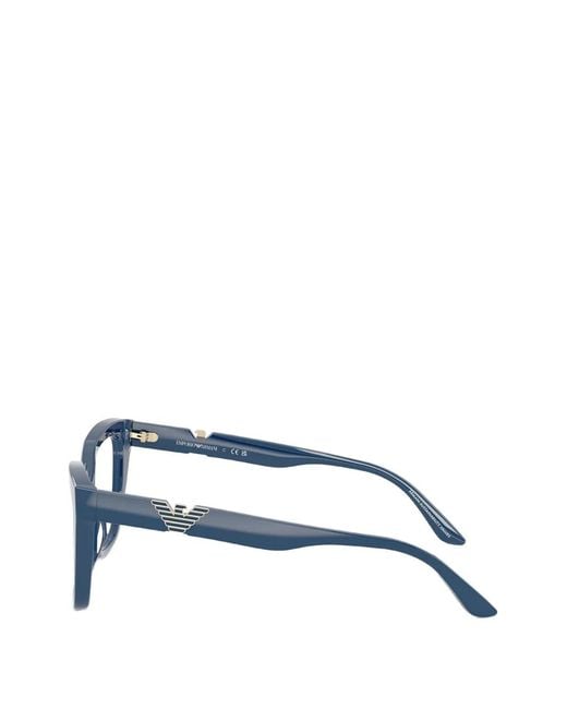 Emporio Armani White Logo Detail Frames