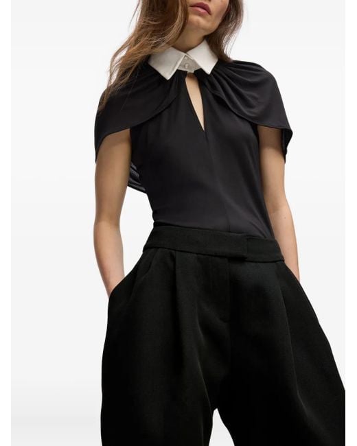 Karl Lagerfeld Karl Studio High Waist Broek Met Wijde Pijpen in het Black