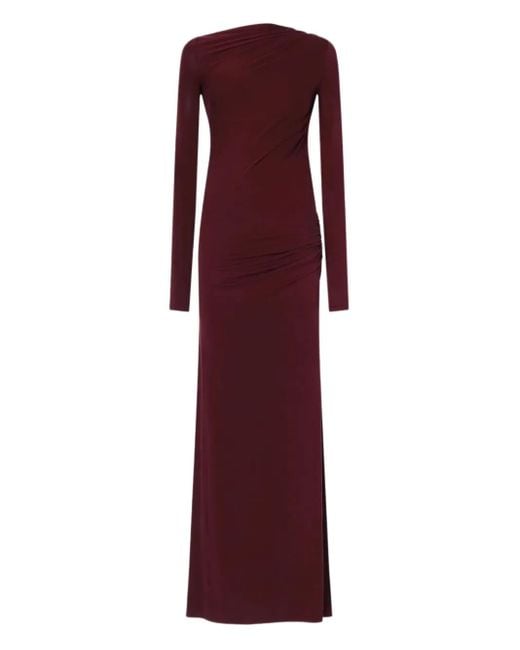 ANDAMANE Purple Open-Back Maxi Dress