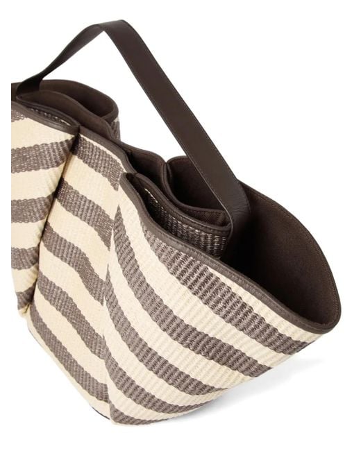 Brunello Cucinelli Natural Große Marina Tote Bag