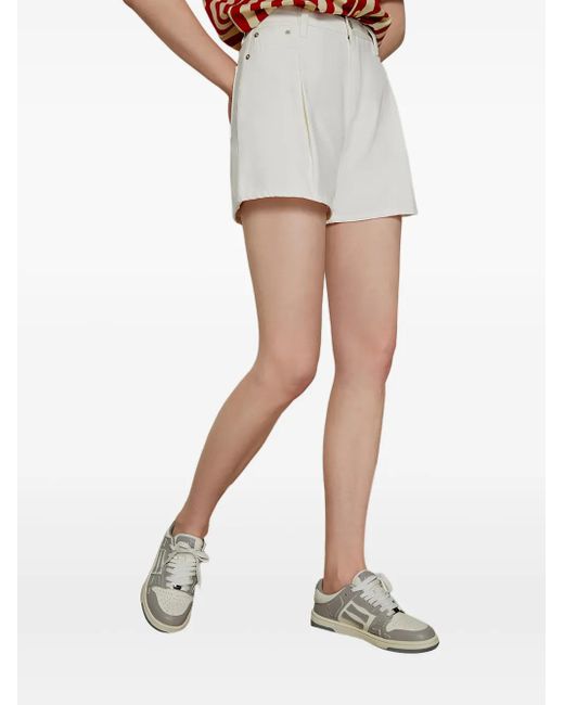 Hey Joanie White Pleated Fun Shorts