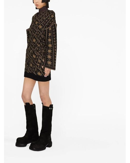 Y. Project Black Pattern-Intarsia Knit Cut-Out Jumper