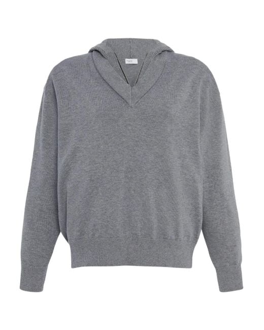 Rosetta Getty Hoodie Met V-Hals in het Gray