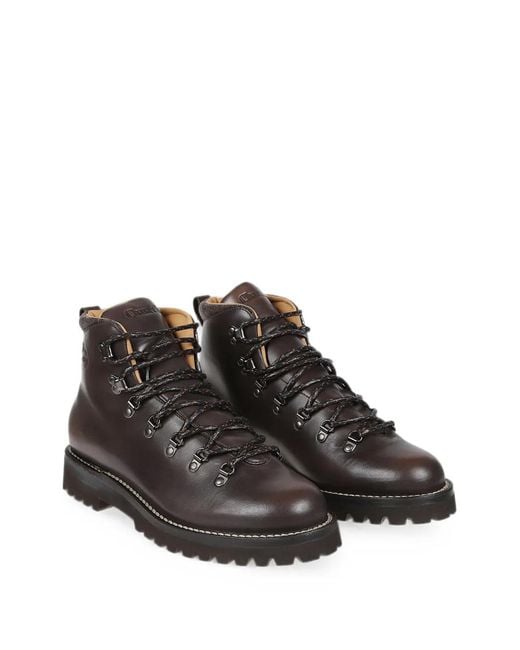 Church's Brown Lace-Up Leather Hiking Boots for men