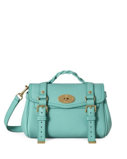 Mulberry Green Mini Alexa Leather Shoulder Bag