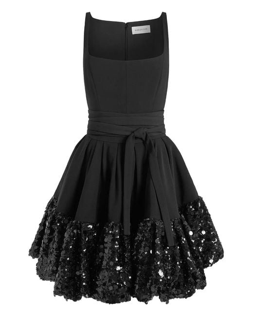 16Arlington Black Drina Sequin Belted Mini Dress