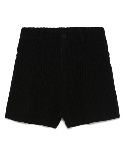 AYA MUSE リブニット ショートパンツ Black