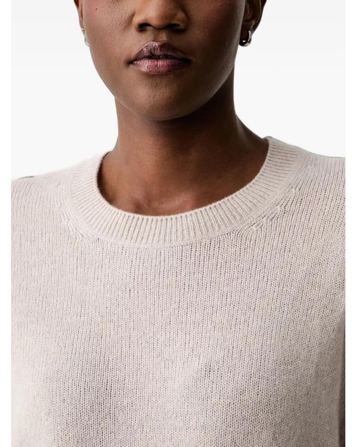 Marc O' Polo Natural Crew-Neck Ribbed-Trim Sweater
