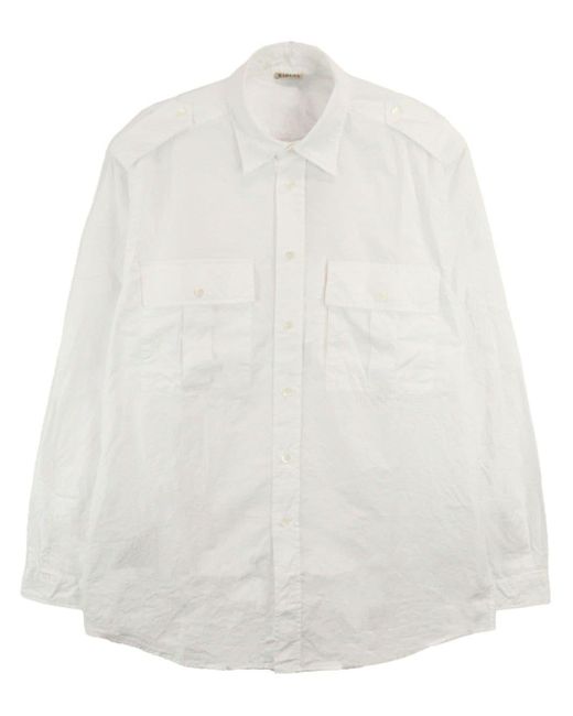 Barena White Long-sleeve Cotton Shirt for men