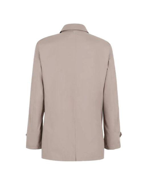 Herno Pink Button-Up Waterproof Coat for men