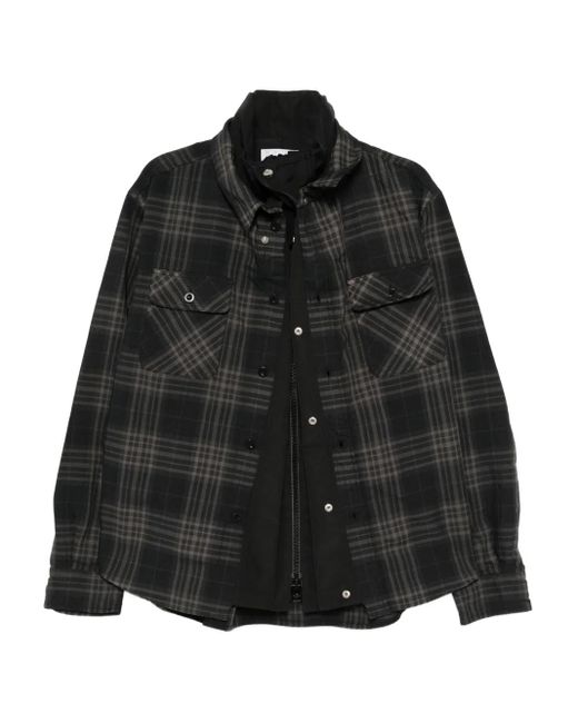 メンズ Sacai チェック ジャケット Black