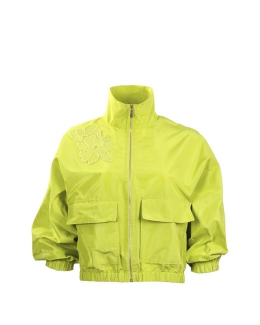 Silvia Tcherassi Yellow Donata Floral-Appliqué Jacket