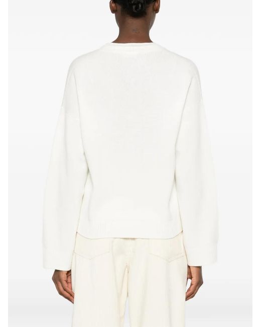 Fabiana Filippi White V-Neck Sweater