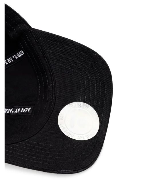 Aape By A Bathing Ape Black Logo-Detail Baseball Cap for men