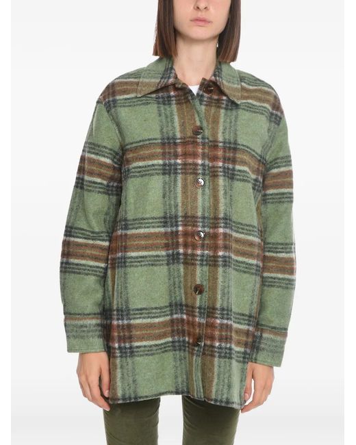 Samsøe & Samsøe Green Rosalie Checked Overshirt