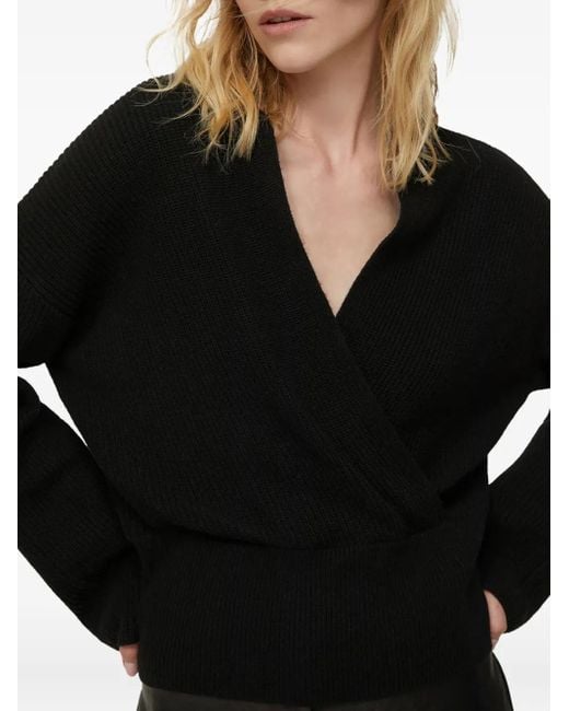 Abito Midi Con Scollo A V di Pennyblack in Black