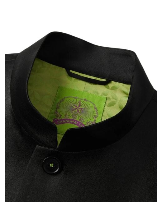 Shanghai Tang Black Five-Button Blazer for men