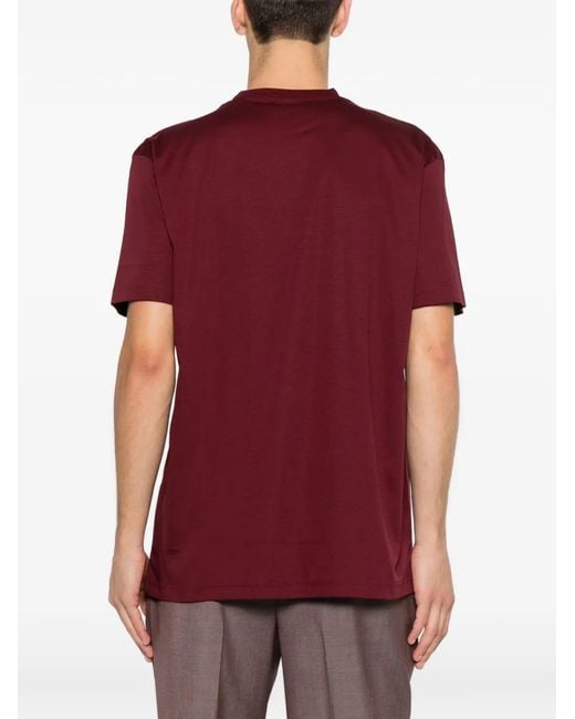 Michael Coal Red Crew-Neck Short-Sleeve T-Shirt for men