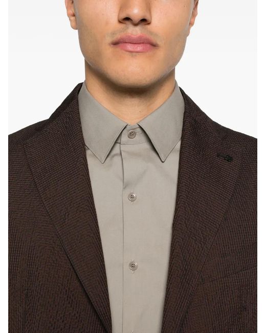 Tagliatore Brown Single-Breasted Blazer for men