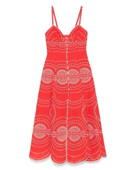 Charo Ruiz Red Catta Long Dress