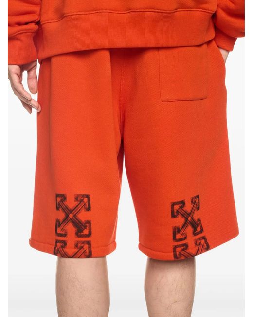 Off-White c/o Virgil Abloh Orange Vibe Arrow Track Shorts for men