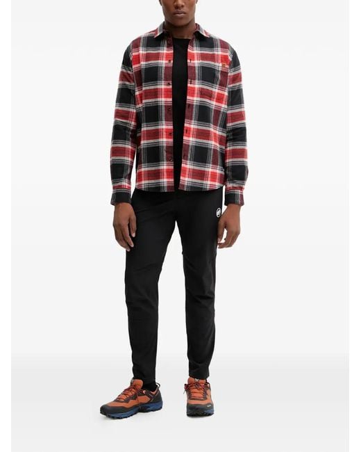 Mammut Red Check-Pattern Shirt for men