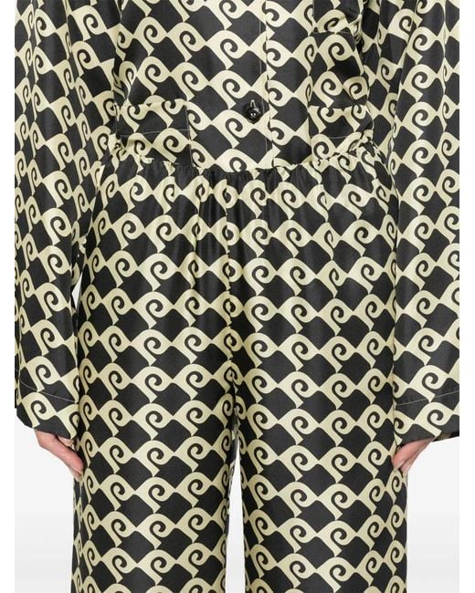 Nanushka White Geometric Trousers