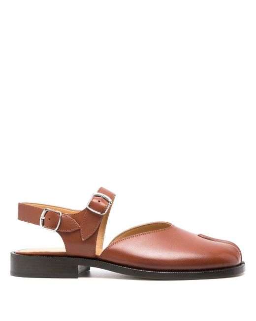 Maison Margiela Brown Tabi Leather Mary-jane Sandals for men