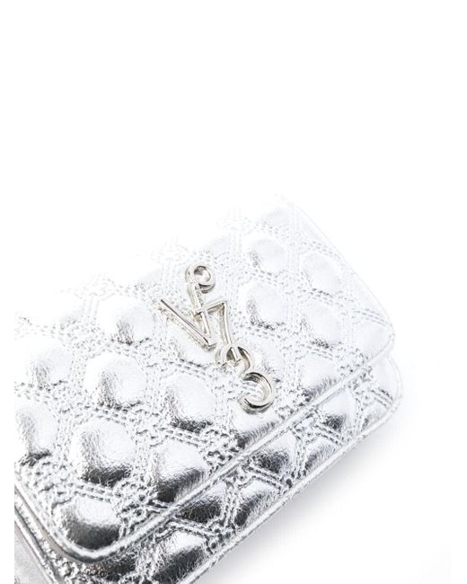 V73 White Eva Quilted Shoulder Bag