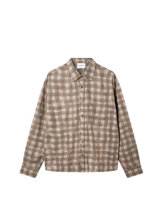 Axel Arigato Natural Distort Gingham Shirt for men