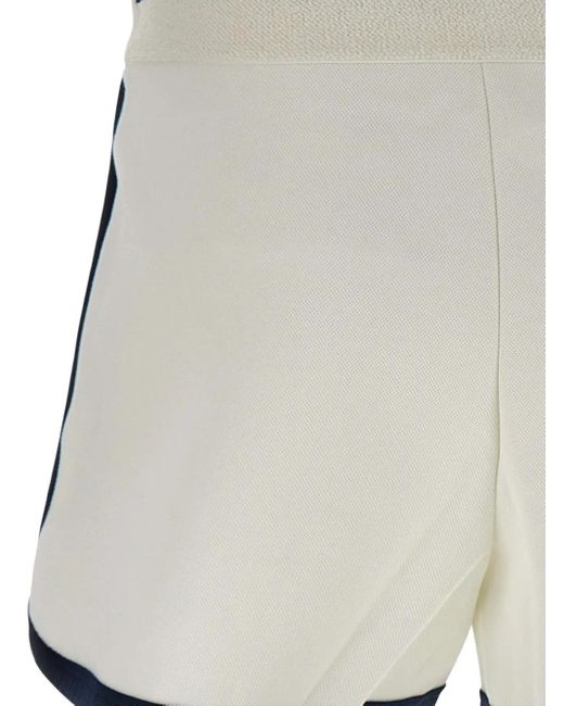 Lacoste Contrast-trim Track Shorts White