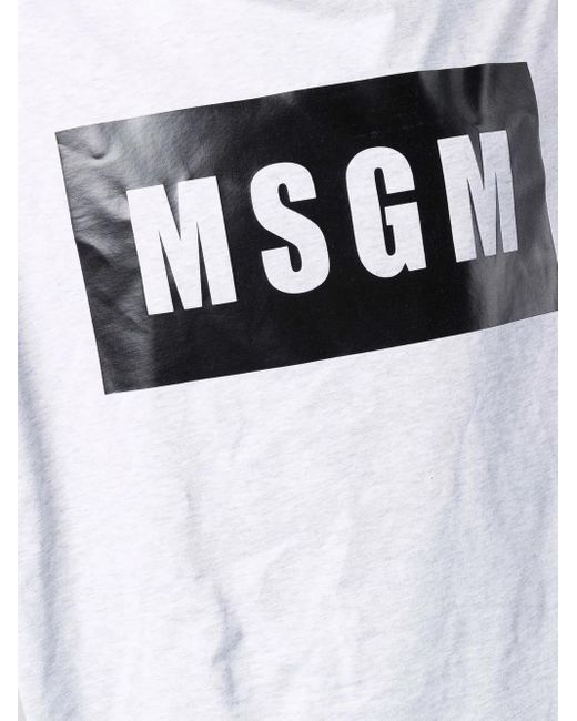 MSGM T-Shirt Met Logoprint in het White voor heren